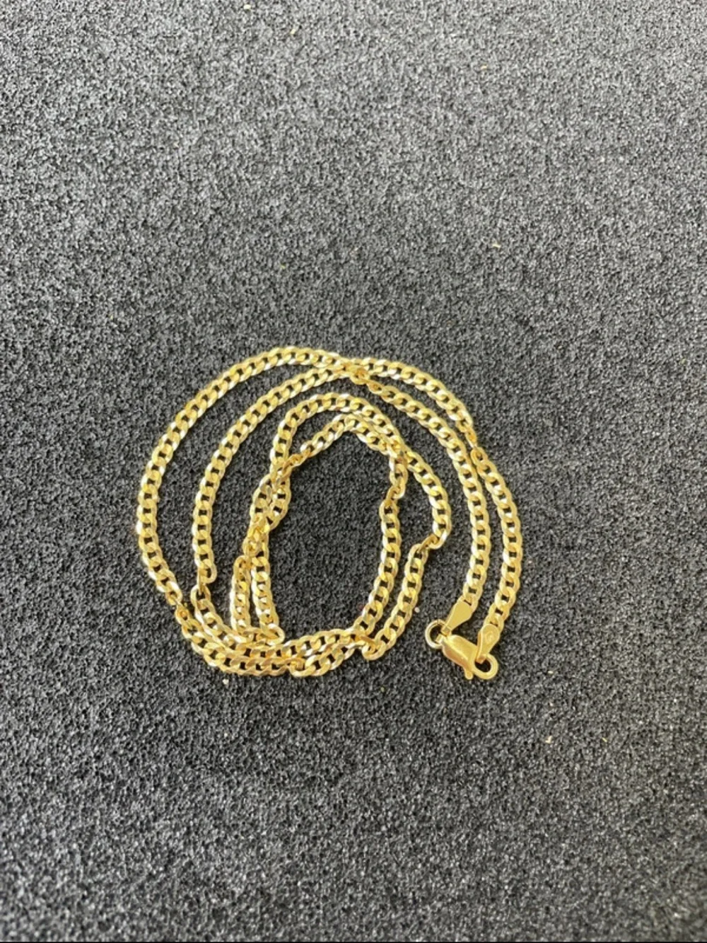 20” 3mm gold over sterling silver Cuban chain